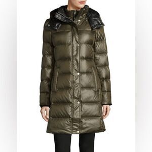 Marc New York Quilted Hood Parka-OLIVE-Small